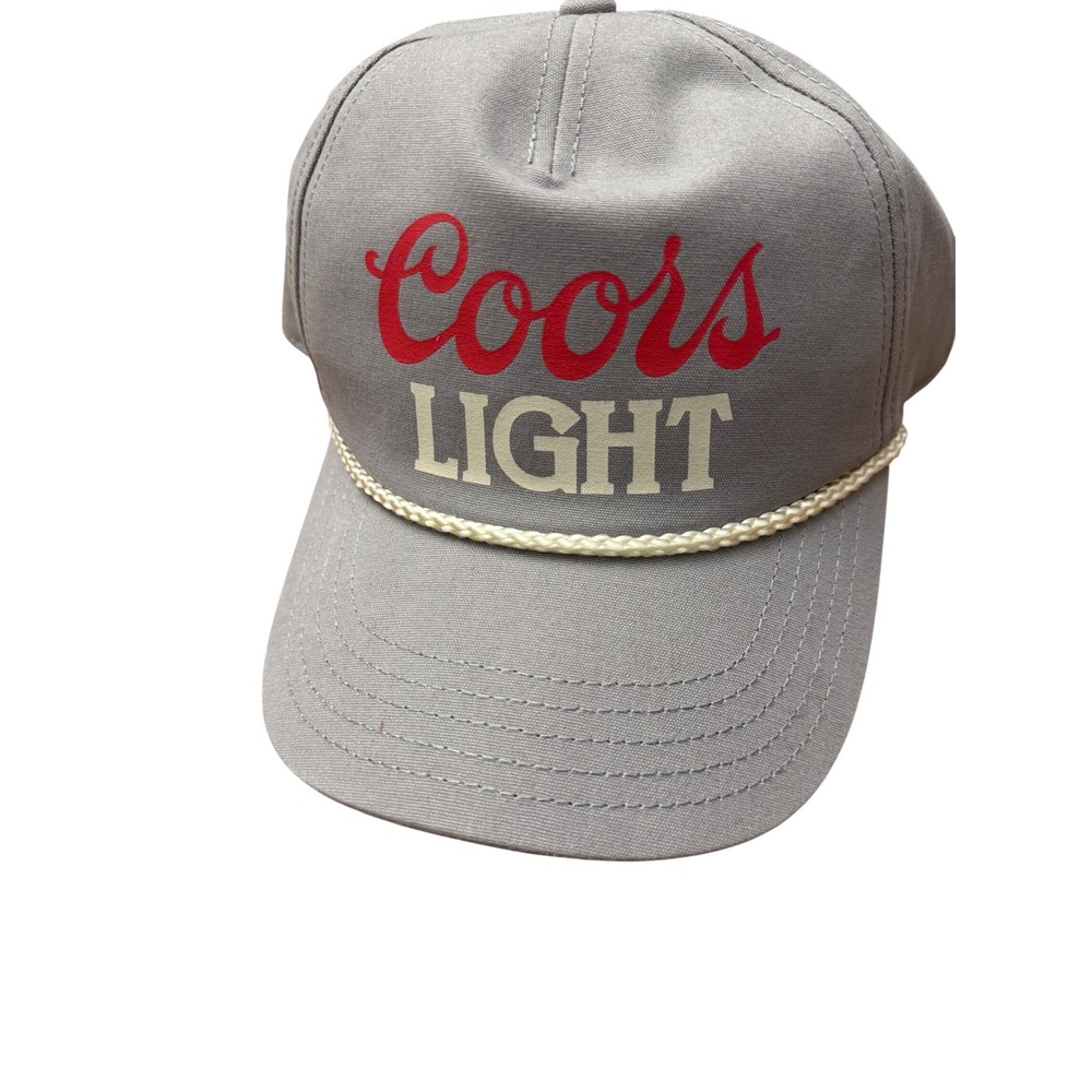 American Needle Coors Light Grey Rope Trucker Hat Vintage Style Snapback Cap NEW